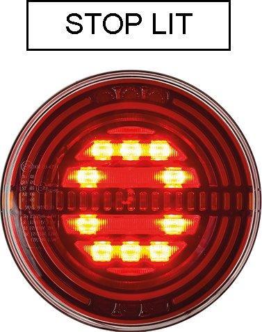 142mm LED Round Five Function Rear Lamp - Car Builder Solutions