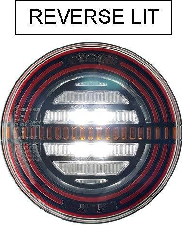 142mm LED Round Five Function Rear Lamp - Car Builder Solutions