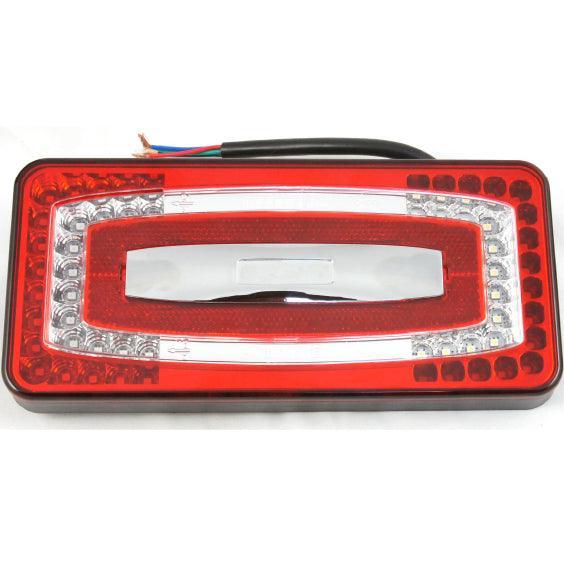 LED Rectangular Rear Light Stop/Tail/Indicator/Rear Fog/Reverse 224mm Pair - Car Builder Solutions