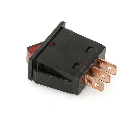 Illuminated Rectangular Rocker Switch Red - Car Builder Solutions