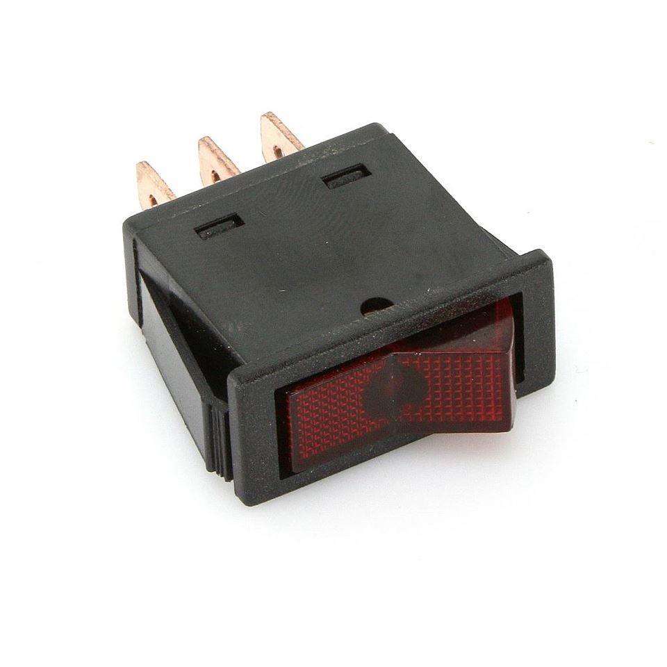 Illuminated Rectangular Rocker Switch Red - Car Builder Solutions