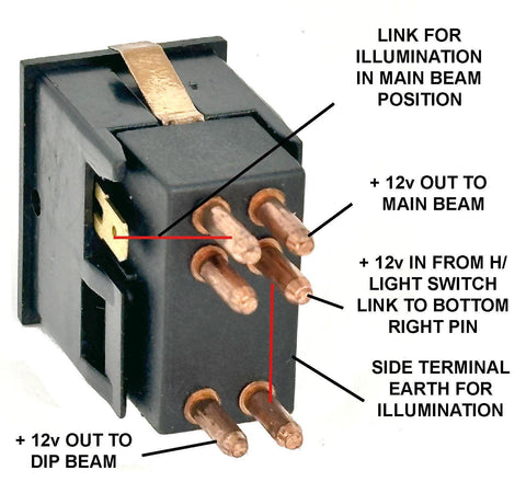 IVA Rocker Switch Main Beam Changeover - Car Builder Solutions