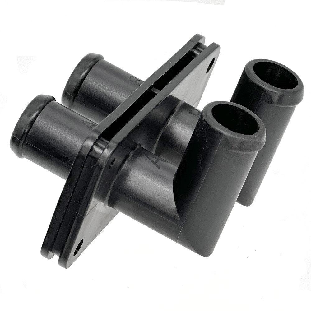 Black Nylon Twin 15mm Bulkhead Connector Angled - Car Builder Solutions