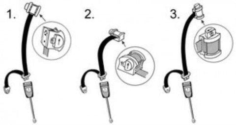 Securon 3 Point Fixing, Multi-Angle Retractable Long Stalk Black - Car Builder Solutions