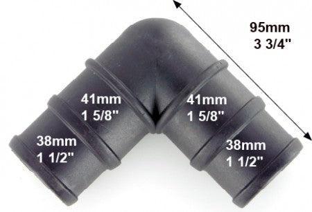 Black Nylon Stepped Elbow 38mm - 41mm - Car Builder Solutions