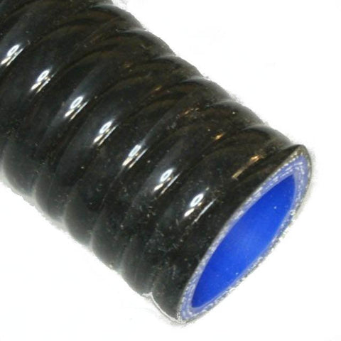 Black Convoluted Silicon Hose 32mm ID 1 Metre Length - Car Builder Solutions