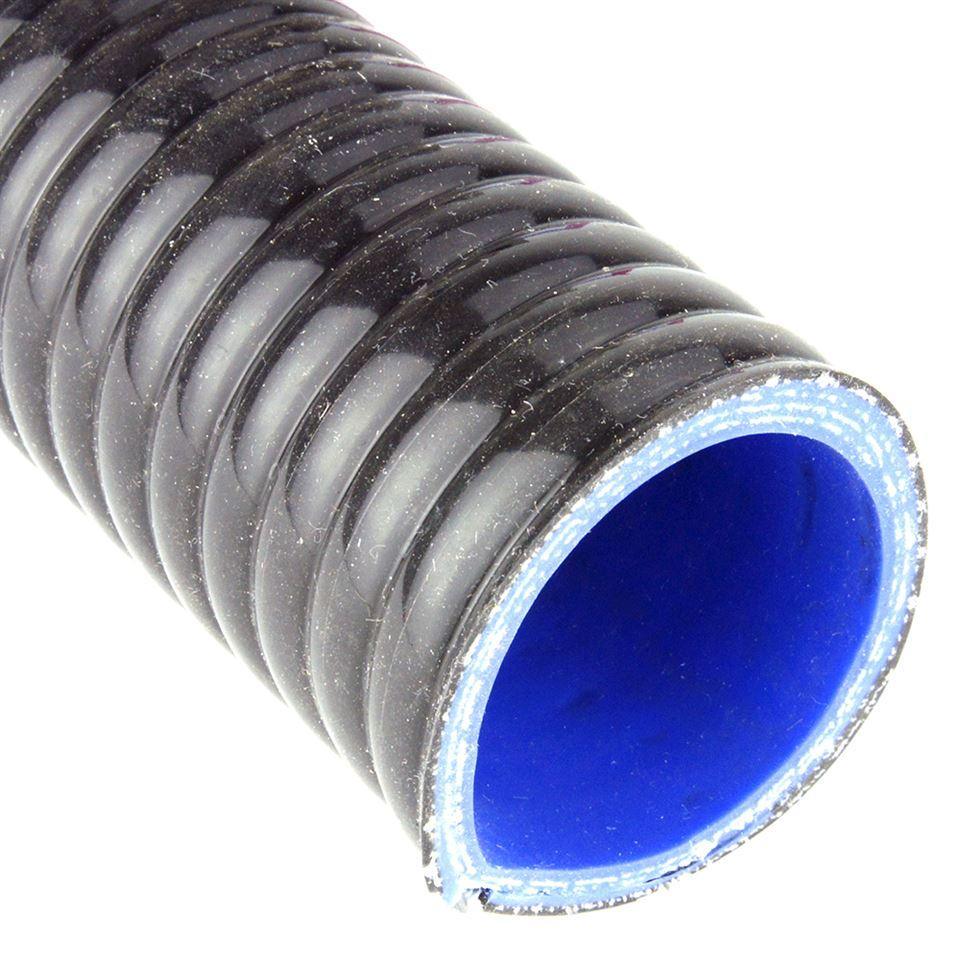 Black Convoluted Silicone Hose 38mm ID 1 Metre Length - Car Builder Solutions