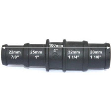 Black Nylon Stepped Reducer Joiner 22/25mm - 32/28mm - Car Builder Solutions