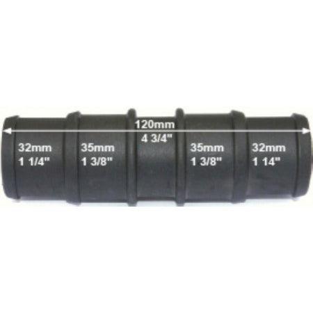 Black Nylon Stepped Reducer Joiner 32/35mm - 35/32mm - Car Builder Solutions