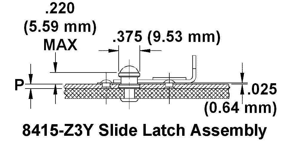 Plated Steel Slide Latch 45mm x 17mm - Car Builder Solutions