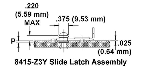 Plated Steel Slide Latch 45mm x 17mm - Car Builder Solutions