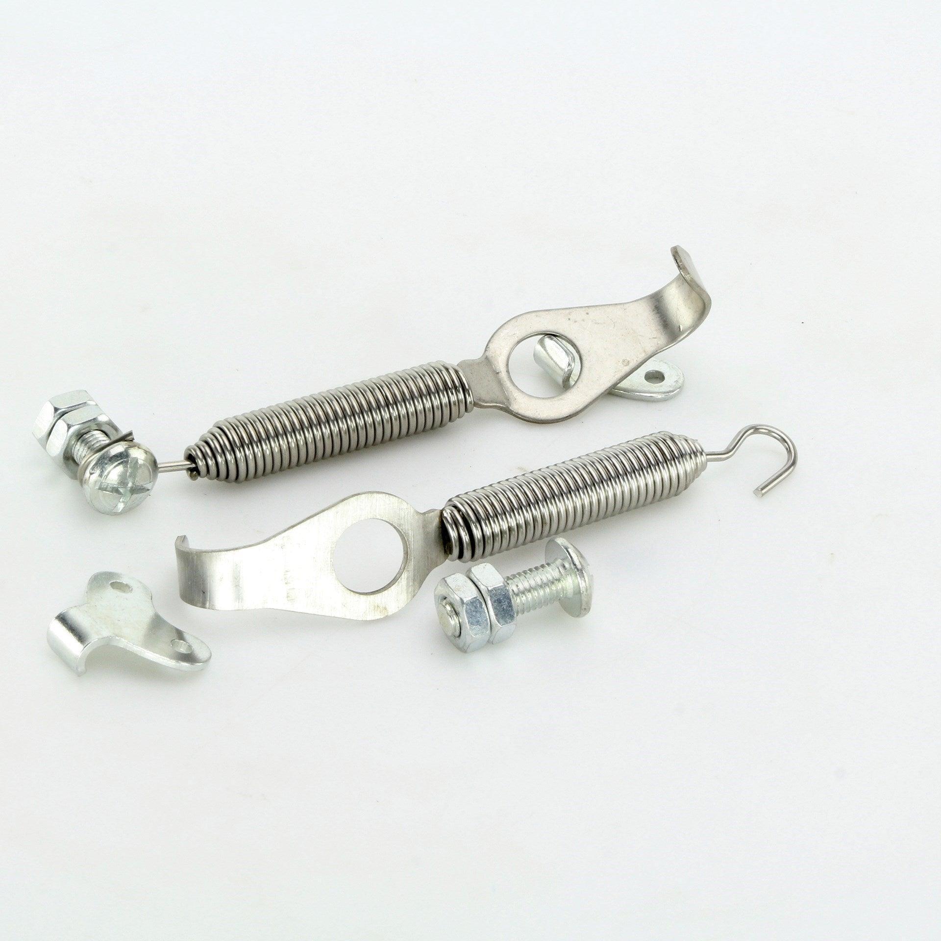 Stainless Steel Spring Bonnet Hook Kit 128mm Pair - Car Builder Solutions