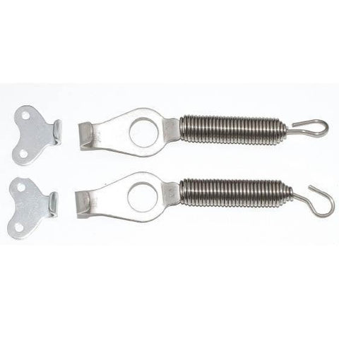 Stainless Steel Spring Bonnet Hook Kit 128mm Pair - Car Builder Solutions