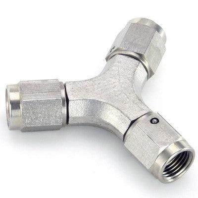 Stainless Steel 3/8" UNF Swivel 'Y' Brake Union - Car Builder Solutions