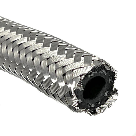 10mm (3/8") ID Stainless Braided Ethanol Proof Fuel Hose - Car Builder Solutions