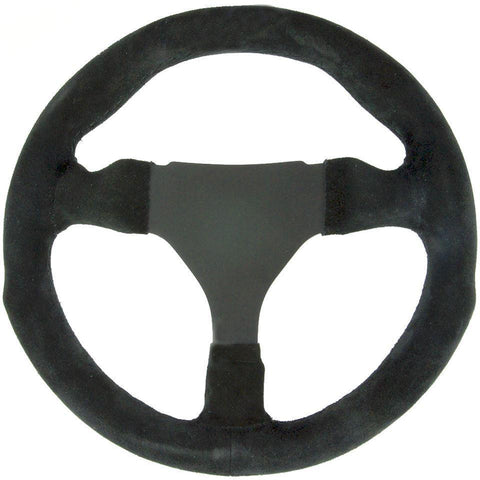 275mm Black Undrilled Suede Steering Wheel - Car Builder Solutions