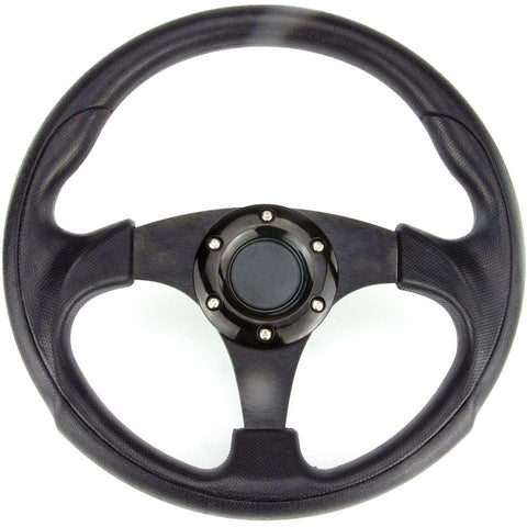 300mm Steering Wheel Black Spokes - Car Builder Solutions