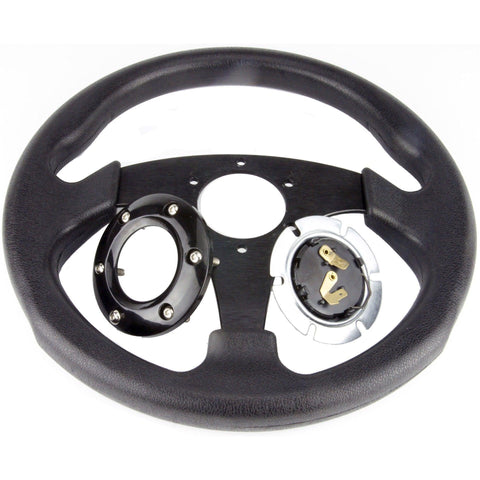 300mm Steering Wheel Black Spokes - Car Builder Solutions