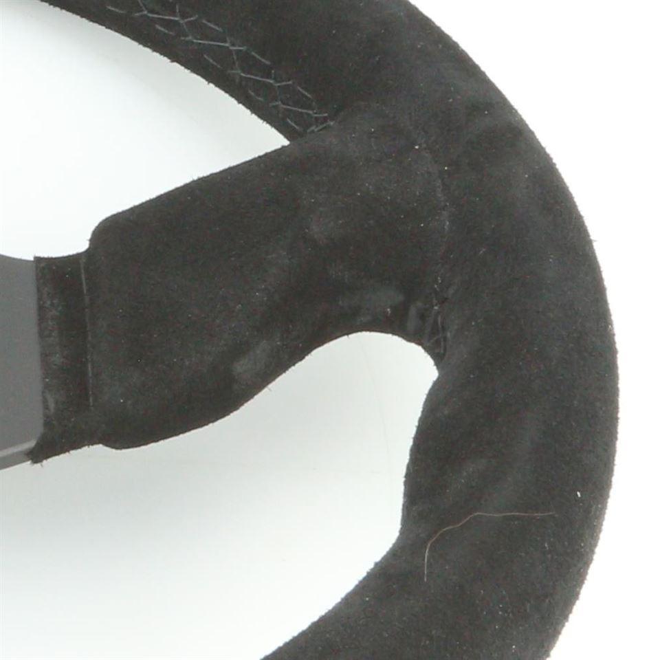 300mm Undrilled Black Suede Steering Wheel - Car Builder Solutions