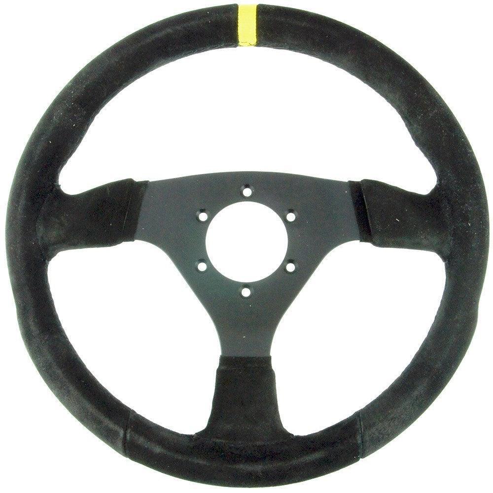 330mm Black Suede Steering Wheel - Car Builder Solutions