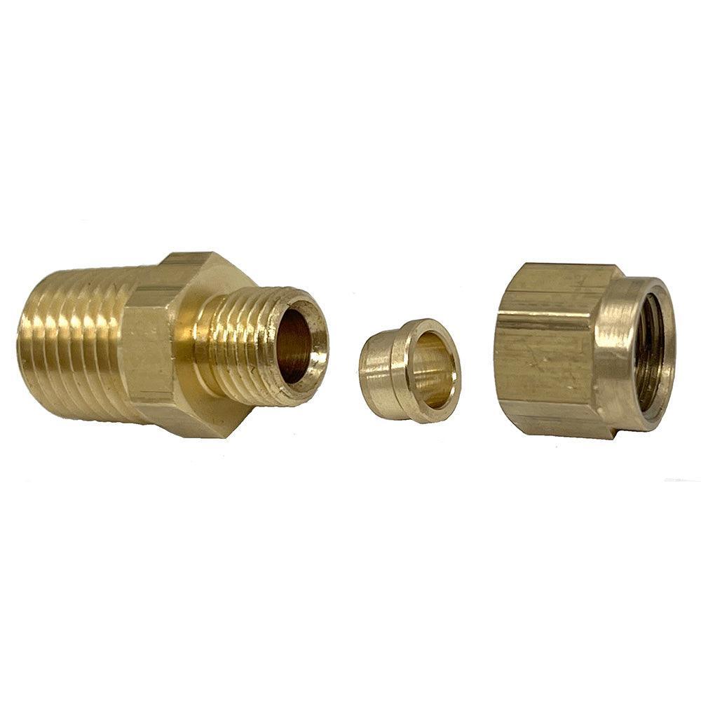 1/4" NPT Brass Union For Adjustable Fan Thermostat Probe - Car Builder Solutions