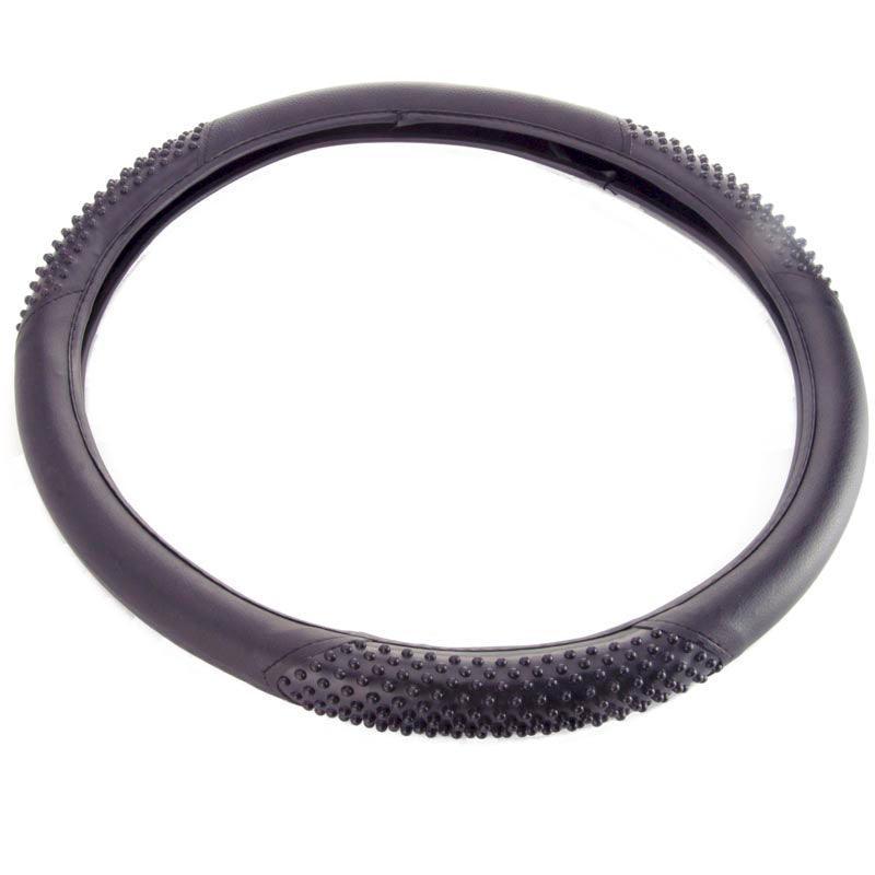 Vinyl and Rubber Steering Wheel Cover Black - Car Builder Solutions