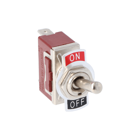 15 Amp Chrome Toggle Switch Single Pole OFF-ON - Car Builder Solutions