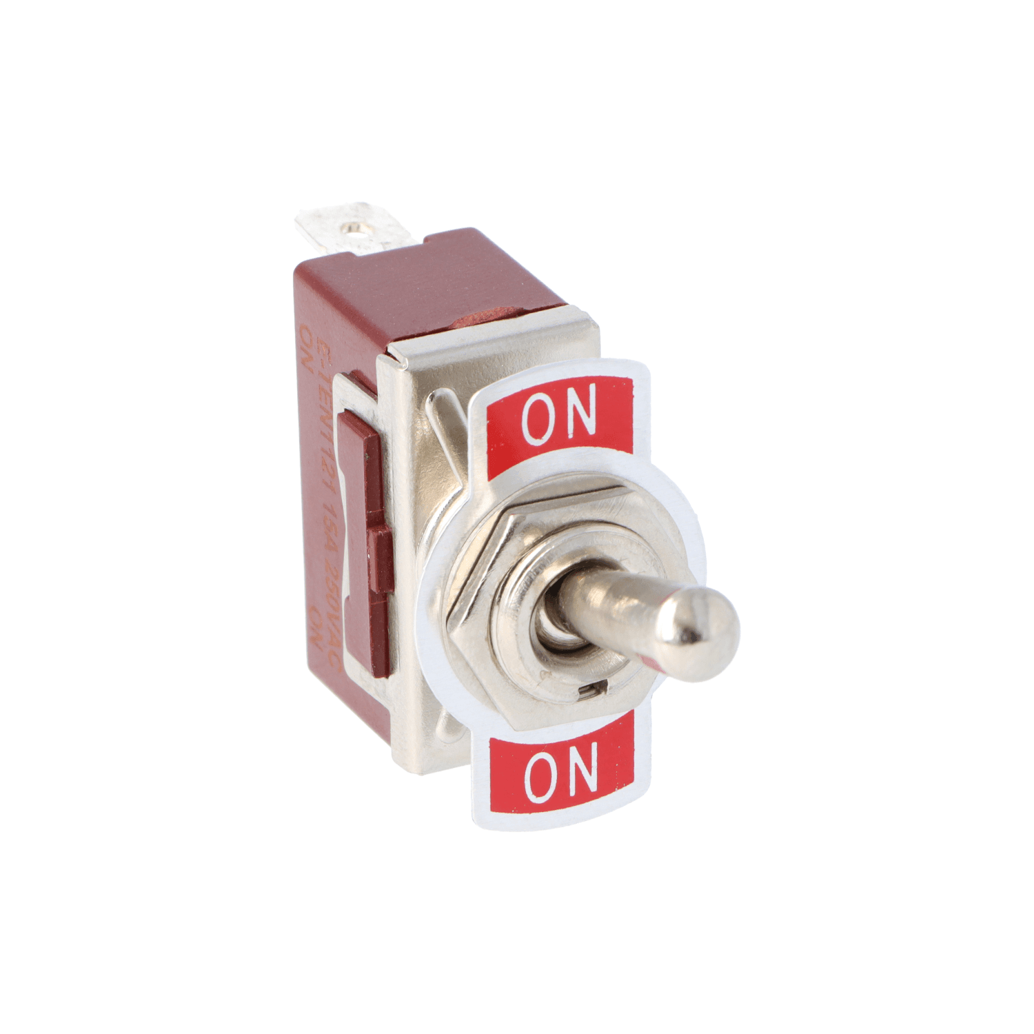 15 Amp Chrome Toggle Switch Single Pole OFF-ON - Car Builder Solutions