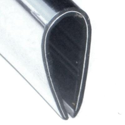 Brushed Stainless Effect Plastic 'U' Edge Trim 12mm x 5mm Per Metre - Car Builder Solutions