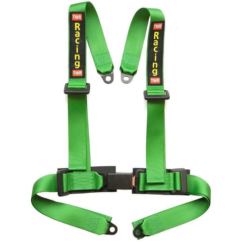 Green TWR 4 Point Harness - Car Builder Solutions