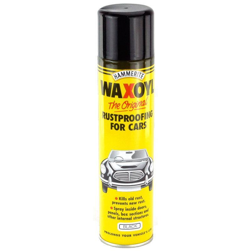 Hammerite Waxoyl Rustproofer Aerosol Black 400ml - Car Builder Solutions