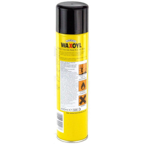 Hammerite Waxoyl Rustproofer Aerosol Black 400ml - Car Builder Solutions