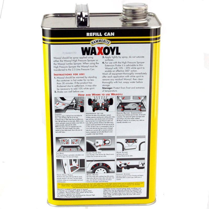 Hammerite Waxoyl Rustproofer 5 Litre Black - Car Builder Solutions