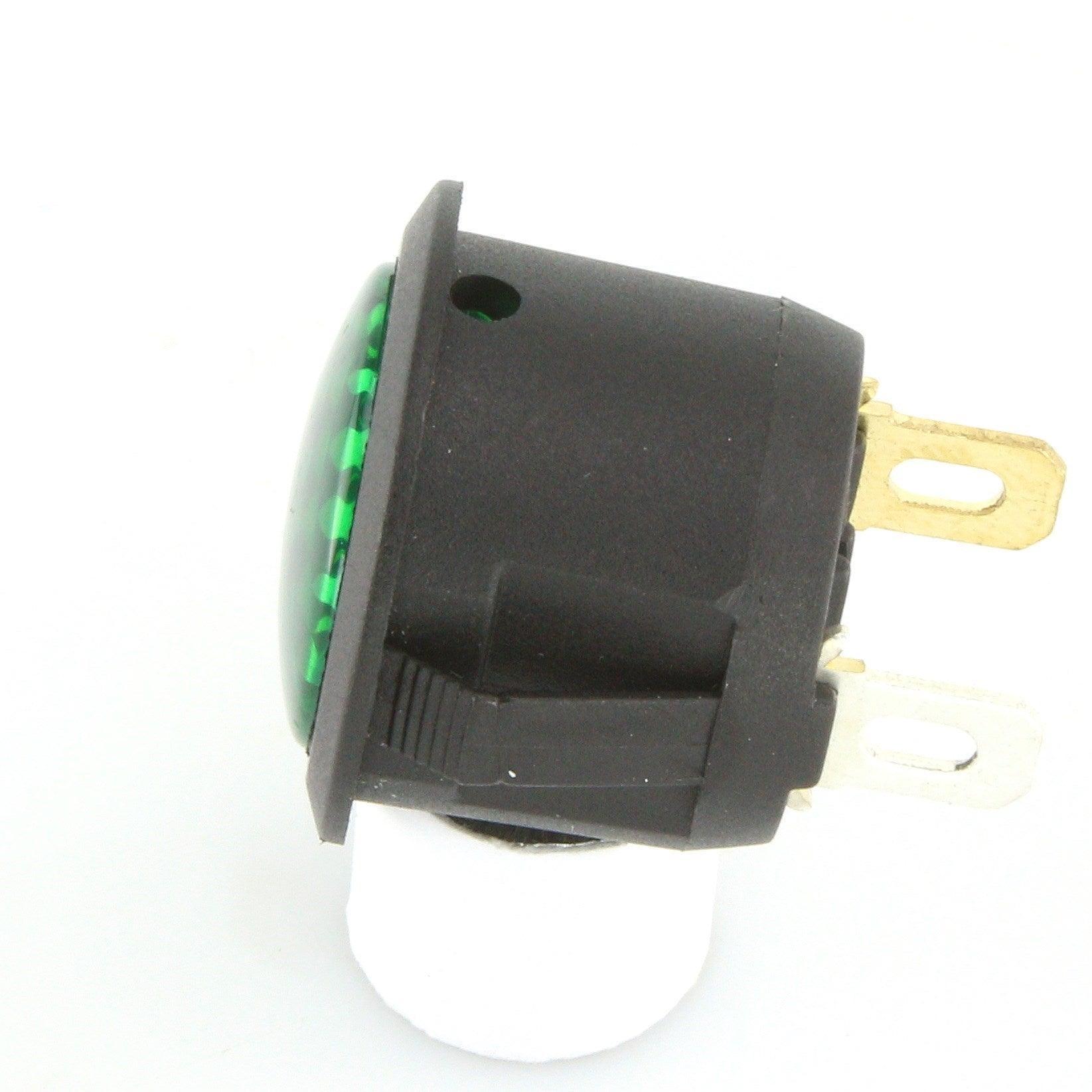 23mm Dia. GREEN LED Warning Light - Car Builder Solutions