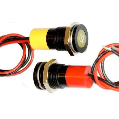 LED Black Bezel Warning Light Oil - Car Builder Solutions