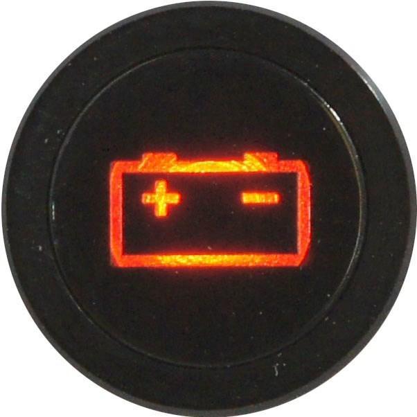 Flush Bezel Black LED Warning Light BATTERY IGNITION - Car Builder Solutions