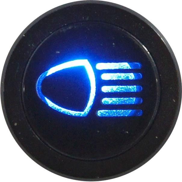 Flush Bezel Black LED Warning Light MAIN BEAM - Car Builder Solutions