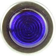 Small Blacked Chrome Bezel Blue Warning Light - Car Builder Solutions