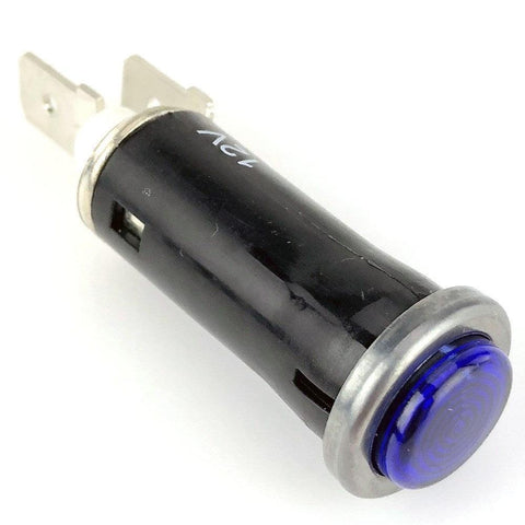 Small Blacked Chrome Bezel Blue Warning Light - Car Builder Solutions