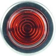 Small Blacked Chrome Bezel Red Warning Light - Car Builder Solutions