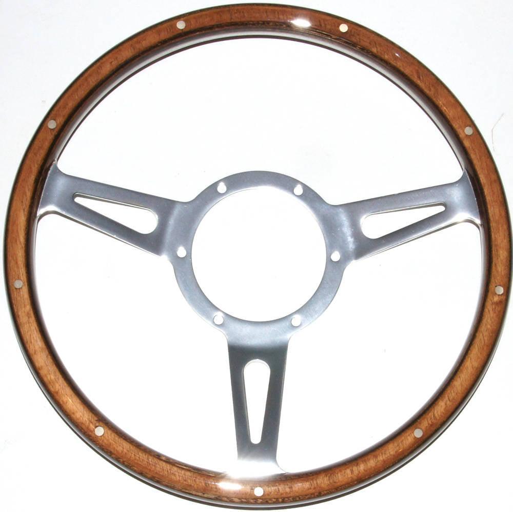 13" Wood Rim Steering Wheel - Car Builder Solutions