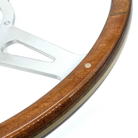 13" Wood Rim Steering Wheel - Car Builder Solutions