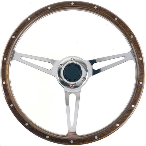 Wood Rim Steering Wheel 70mm PCD. 3 Diameters - Car Builder Solutions