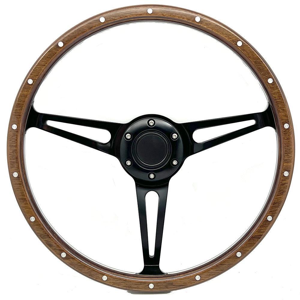 Wood Rim Steering Wheel 70mm PCD. 3 Diameters - Car Builder Solutions