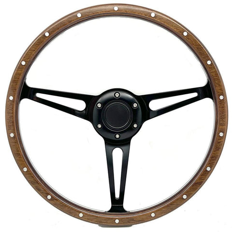 Wood Rim Steering Wheel 70mm PCD. 3 Diameters - Car Builder Solutions