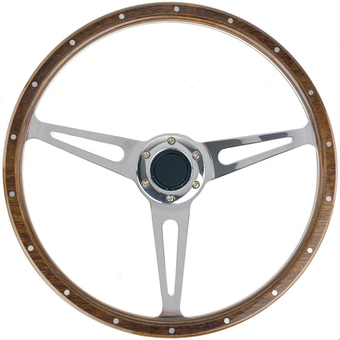 Wood Rim Steering Wheel 70mm PCD. 3 Diameters - Car Builder Solutions